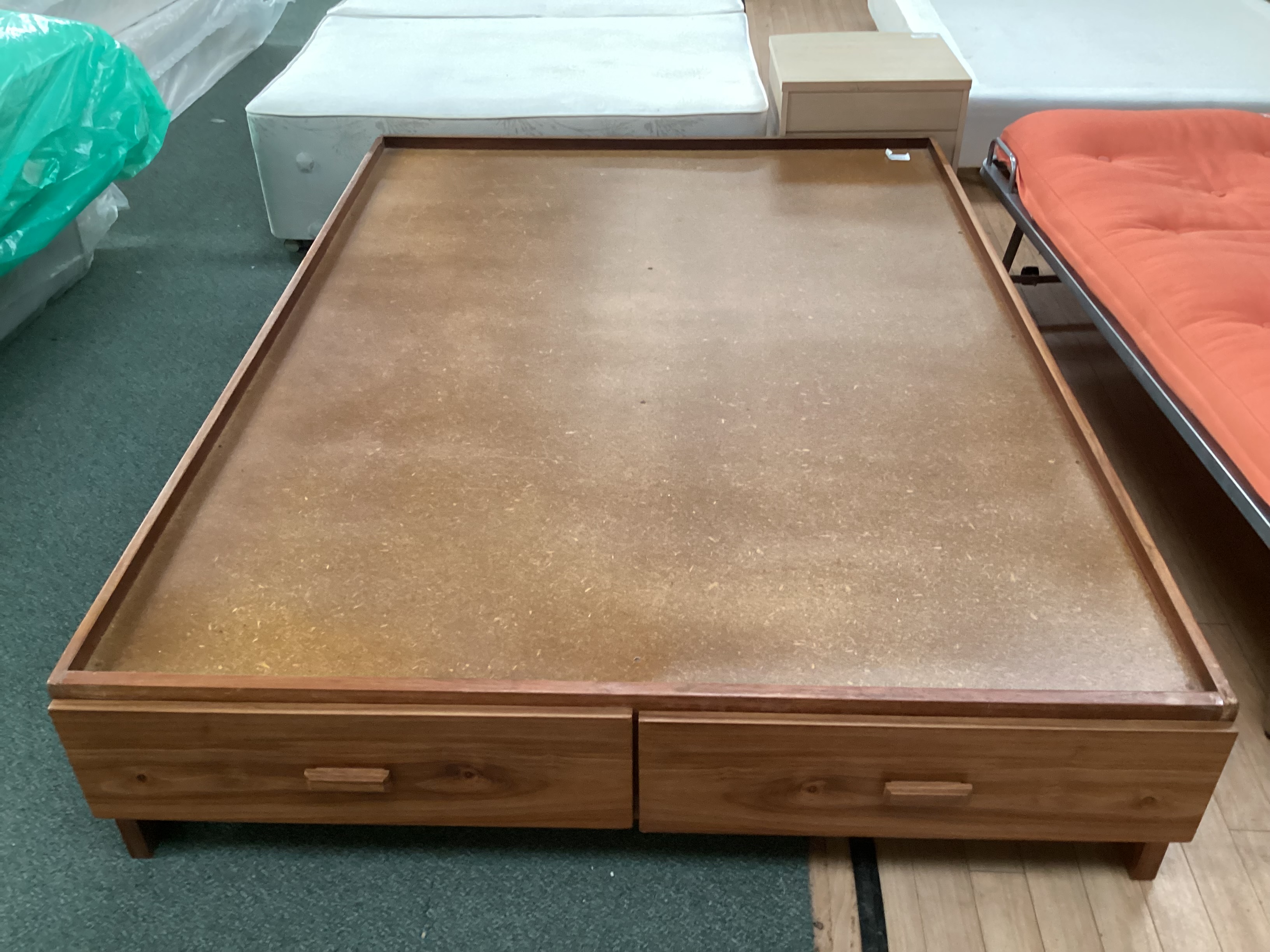    Wooden Double Divan with Drawers