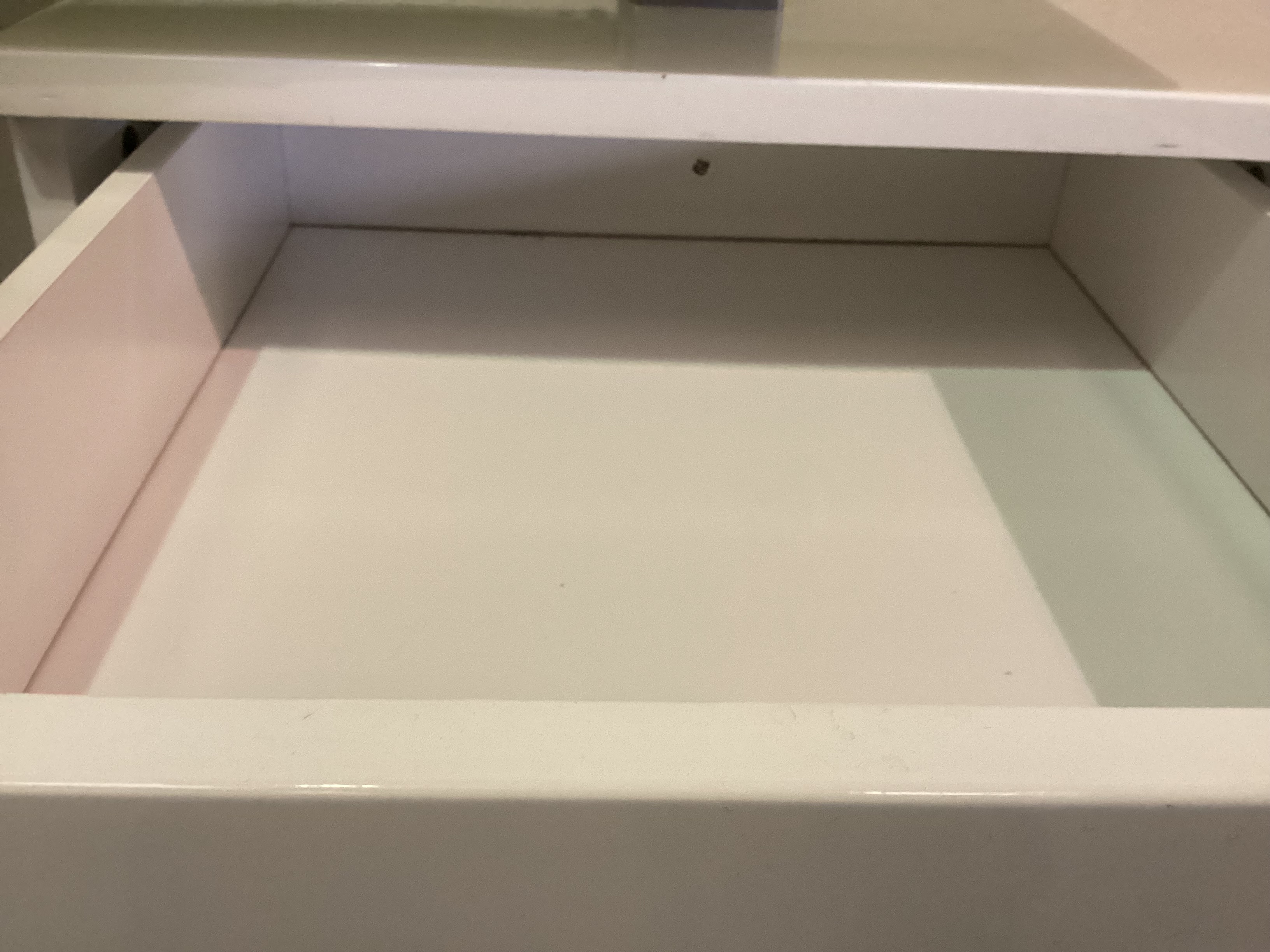 White Glass Desk 