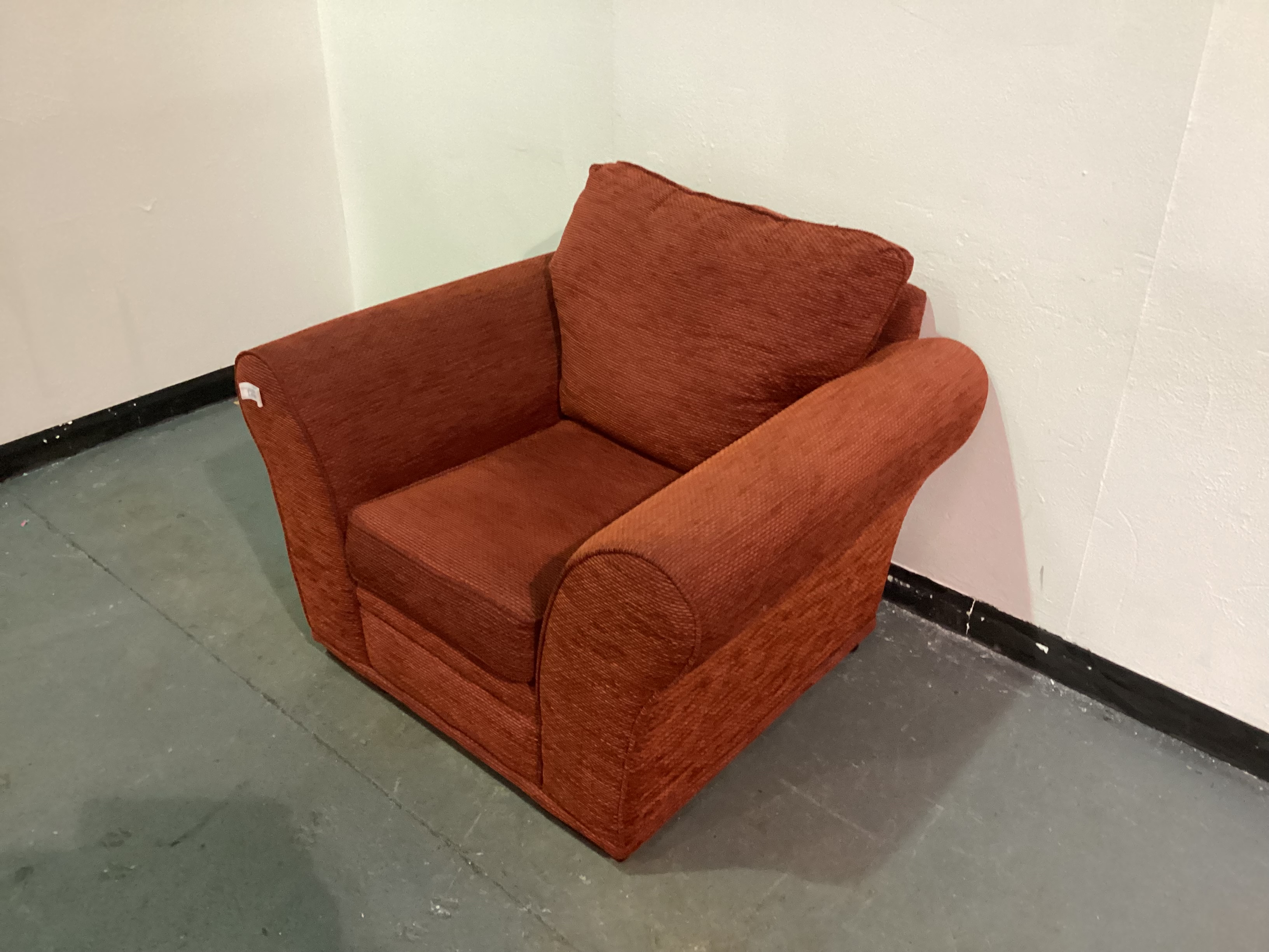 Red Fabric Armchair